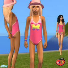 Sims 2 — evi sisters - grl1 by evi — Matching swimwear for female teens and children.