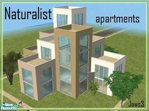 Sims 2 — Naturalist Apartments by Jaws3 — Modern, spacious apartments for the nature-loving sims! Custom walls are made