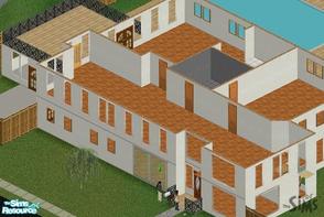 Sims 1 — 2 Sim Lane by Yami Yue — Price: 48,679 Bedrooms: 4 Baths: 4 Other features: Garage area, balcony and pool (needs