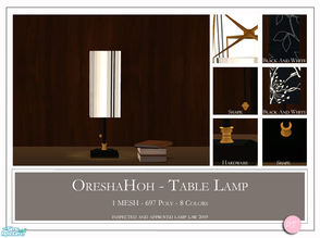 Sims 2 — OreshaHoh by DOT — OreshaHoh Table Lamp. 1 Mesh Plus Recolors. Sims 2 by DOT of The Sims Resource.