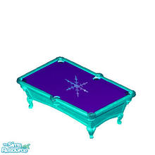 Sims 1 — A blue Christmas pool table with a snowflake in the center. by MasterCrimson_19 — I took the regular pool table,