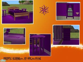 Sims 2 — purple bedroom collection by apemassie — for the purple lovers 