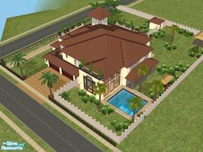 Sims 2 — 1 Palace Grove by cazarupt — This lot features architectural elegance as well as good function for your Sims.