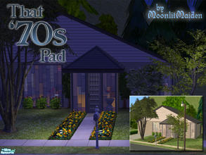 Sims 2 — MM\'s That \'70s Pad by moonlitmaiden — A typical 1970s suburban prefab, featuring wall-to-wall wood paneling,