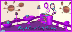 Sims 2 — Bright Purple Catz Nursery by teodsio — This nursery is a recolor of Yeah Baby Nursery by Kate on Parsimonious.