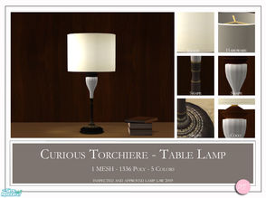 Sims 2 — Curious Torchiere Table Lamp by DOT — Curious Torchiere Table Lamp 1 MESH Plus Recolors. Sims 2 by DOT of The