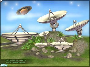 Sims 2 — The Universe - Part III. (Radio Telescopes) by senemm — A set of 2 different realistic radio telescopes in 3-3