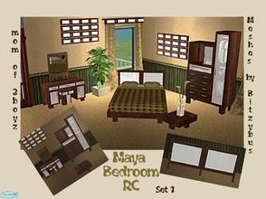 Sims 2 — Maya Bedroom RC- Set 1 by mom_of2boyz — The first of a set of three recolors of Maya Bedroom by Bitzybus. Most