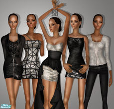 Sims 2 — Inspired by Balmain - 5 outfits - Pt2 by b-bettina — Amp up your sims\' rock-chick status with these outfits