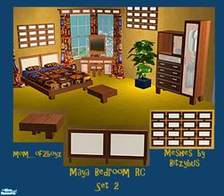 Sims 2 — Maya Bedroom RC- Set 2 by mom_of2boyz — The second in a set of three recolors of Maya Bedroom by Bitzybus. The