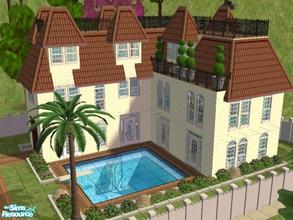 Sims 2 — 5 Rodeo Drive by cazarupt — 5 Rodeo Drive is a beautiful family home, featuring a large garden with pool &