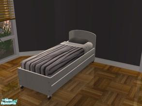Sims 2 — MFG SH Kelly Bedroom Set RC- White wood - Bed frame by mightyfaithgirl — White wood recolor of Sims2play\'s