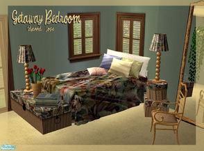 Sims 2 — Getaway Bedroom - Bedroom 8 RC by tdyannd — Let your sim completely getaway and relax on the silk bedspread and