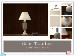 Sims 2 — Goth Table Lamp by DOT — Goth Table Lamp. 1 MESH Plus Recolors. Sims 2 by DOT of The Sims Resource.