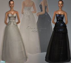 Sims 2 — Oscar Gowns 2009 by b-bettina — This set contains two glamorous gowns with lots of layers worn by celebrities at