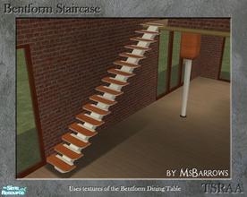 Sims 2 — Bentform Collection - Staircase by MsBarrows — A previously unreleased Bentform-style staircase.
