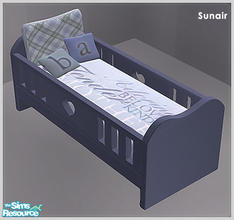 Sims 2 — Sunair T707 NCA Single Bed by Sunair — Sunair T707 NCA Single Bed (lightwood) of NCA Girls Room - Mesh set. The