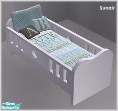 Sims 2 — Sunair T707 NCA Single Bed (blue) by Sunair — Sunair T707 NCA Single Bed (blue) of NCA Girls Room - Recolor set
