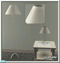 Sims 2 — NK Climbing Ivy Lamp Pale Green by MoMama — Floor lamp and table lamp combination in Pale Green lightly striped