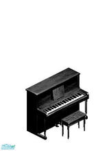 Sims 1 — The Black Stallion Piano by MasterCrimson_19 — This is my darkened color change to the Chimeway and Daughters