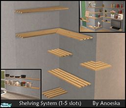 Sims 2 — Shelving System by AnoeskaB — Shelving system. Ideal for use in small rooms or appartments, or just for placing