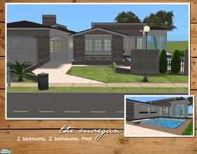 Sims 2 — The Morgan by Newtlco — A starter for couples! Pool was made in the frontyard to make house more stable.2beds,