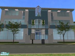 Sims 2 — Sea Front Terrace by fredbrenny — This High-Tech building has 4 apartments to offer. Two on the ground floor