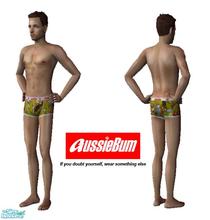 Sims 2 — AussieBum \'I Want Out\' Hipster Series - Hide by Bondamental — Set of three boxers for your sims based on the