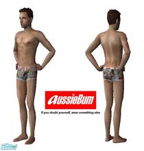 Sims 2 — AussieBum \'I Want Out\' Hipster Series - Escape by Bondamental — Set of three boxers for your sims based on the