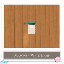 Sims 2 — Masons Wall Lamp Aqua by DOT — Masons Wall Lamp Aqua. 1 Mesh Plus Recolors. Sims 2 by DOT of The Sims Resource.