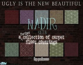 Sims 2 — Nadir Carpets Set B by Padre — Because of the debacle of sets not downloading, I have decided to resubmit these