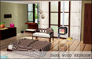Sims 2 — Dark wood bedroom by steffor — a masters bedroom