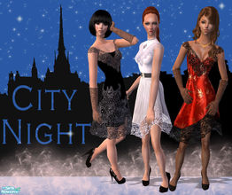 Sims 2 — City night by agapi_r — Three dresses for your sim. Formal and casual