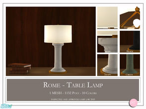 Sims 2 — Rome Table Lamp by DOT — Rome Table Lamp. 1 Mesh Plus Recolors. Sims 2 by DOT of The Sims Resource. TSR