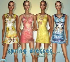 Sims 2 — Spring Dresses - Inspired by Alexander McQueen by b-bettina — Spring\'s forecast is bright, so get ahead now and