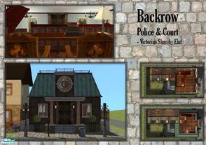 Sims 2 — Backrow Police & Court by Elut — Every pickpocket, bully and thief end here at some point. With a court,