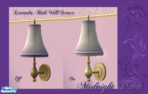 Sims 2 — MRC Lavender Bathroom Wall Lamp by MidnightRose — Maxis Eloquent Touch Wall sconce in lavender