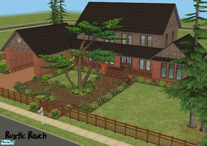 Sims 2 — Rustic Ranch by Degera — A lovely single family home set in the countryside with extensive landscaping for those