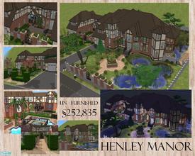 Sims 2 — Henley Manor (Un-Furnished) by cazarupt — BASE GAME - Henley Manor is a Mock-Tudor style large home. Perfect for