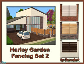 Sims 2 — Harley Garden Fences - Set 2 by Shakeshaft — A second set of 12 new fences and matching gate, the fences are