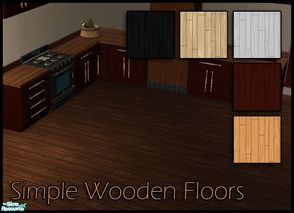 Sims 2 — Simple Wooden Floors by sim_man123 — New flooring set, comes in 6 colors - Oak, Cherry, Mahogany, Maple, Black,