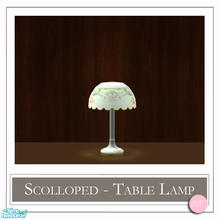 Sims 2 — Scolloped Lamp Table Blue Flower by DOT — Scalloped Table Lamp Blue Flower. 2 Meshes Plus Recolors. Sims 2 by