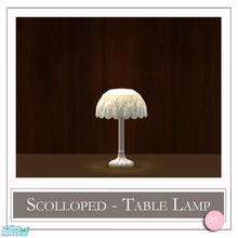 Sims 2 — Scolloped Lamp Table Lily by DOT — Scalloped Table Lamp Lily. 2 Meshes Plus Recolors. Sims 2 by DOT of The Sims