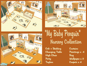 Sims 2 — \'My Baby Penguin\' Nursery Collection by shadow66 — Another from my \'Baby Nursery\' series, featuring cute
