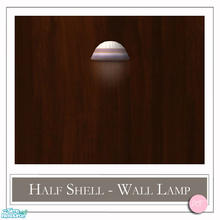 Sims 2 — Half Shell Wall Lamp Purple by DOT — Half Shell Wall Lamp Purple. 1 Mesh Plus Recolors. Sims 2 by DOT of The