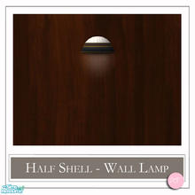 Sims 2 — Half Shell Wall Lamp Black by DOT — Half Shell Wall Lamp Black. 1 Mesh Plus Recolors. Sims 2 by DOT of The Sims