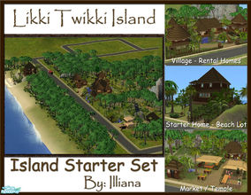 Sims 2 — Likki Twikki Island Starter Set by Illiana — So you always wanted a Tropical Island, but getting started was