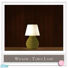 Sims 2 — Wicker Table Lamp Green by DOT — Wicker Table Lamp Green. 2 MESHES Plus Recolors. Sims 2 by DOT of The Sims