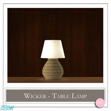Sims 2 — Wicker Table Lamp Cream by DOT — Wicker Table Lamp Cream. 2 MESHES Plus Recolors. Sims 2 by DOT of The Sims