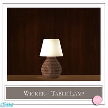 Sims 2 — Wicker Table Lamp Brown by DOT — Wicker Table Lamp Brown. 2 MESHES Plus Recolors. Sims 2 by DOT of The Sims